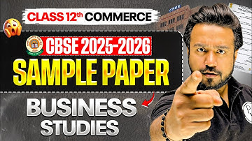 Class 12th Business Studies | BST CBSE Sample Paper Solution 2025 -2026🔥