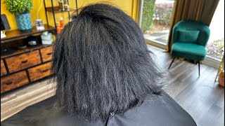 She said no more natural give me a relaxer | Work with me in the salon