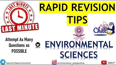 🔴UGC NET Environmental Sciences  Rapid REVISION Tips