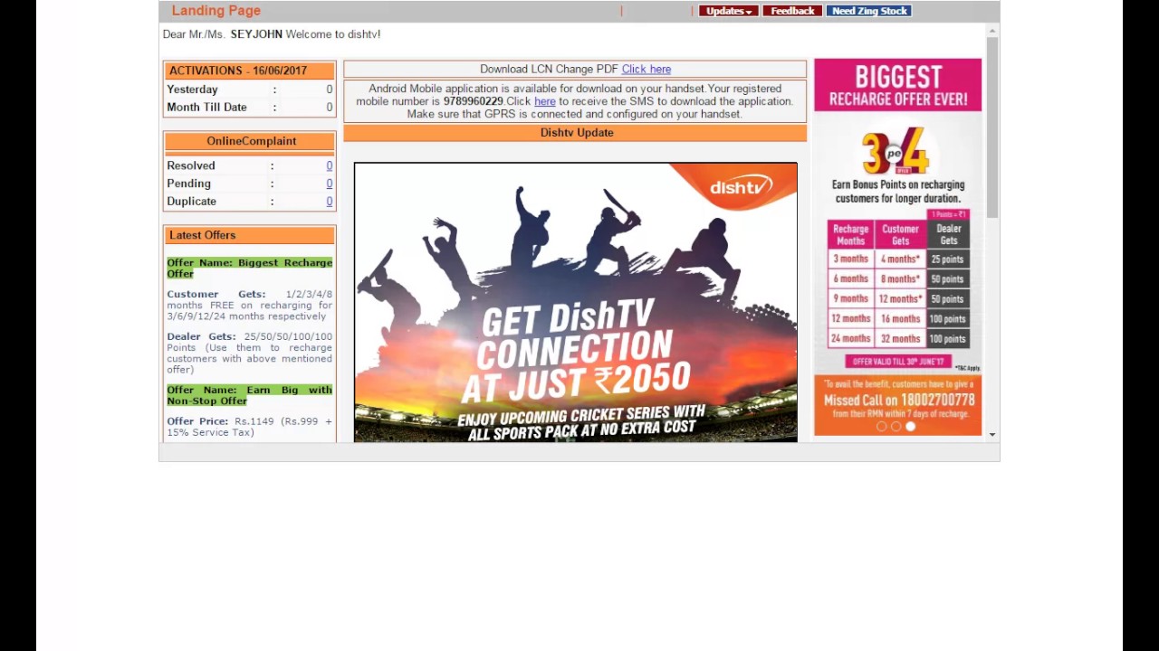 How to refresh dish tv set up box YouTube