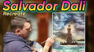 Learn how to paint Salvador Dalì's Lighthouse at Alexandria | wet on wet