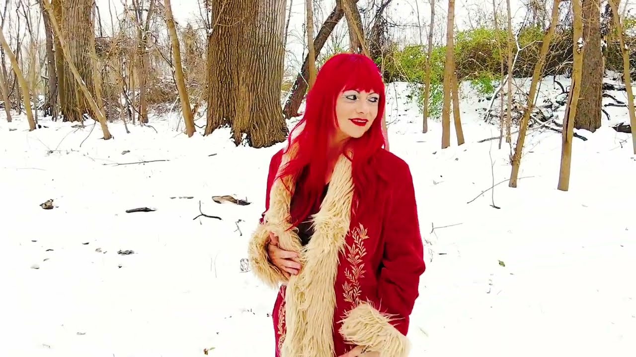 Snowy Sexy Red Head Model dances in Behind the Scenes footage from art photoshoot