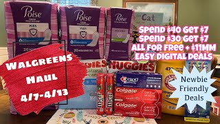 WALGREENS HAUL 4/7-4/13 | NEWBIE FRIENDLY DEALS | ALL FREE + $11MM!