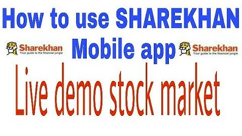How to use sharekhan mobile app live demo. Stock charting through this app in hindi.