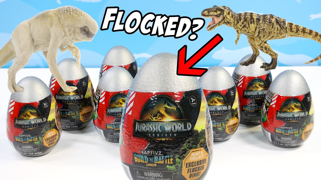 Jurassic World Rebirth Captivz Mini Dinosaur Egg Collection has a RARE Fluffy D-Rex?