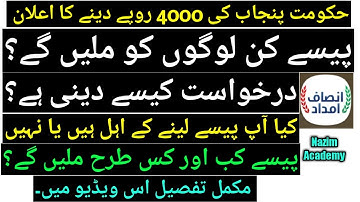 Insaf Imdad Program | Registration | انصاف امداد پروگرام سے کن لوگوں کو روپے لیں گے |کیا آپ اہل ہیں