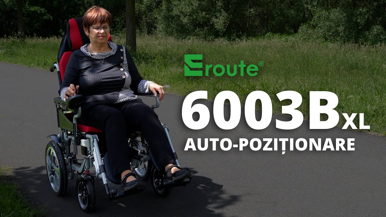Scaun cu rotile electric Eroute 6003B XL – Scaun de 52 cm și poziționare automată