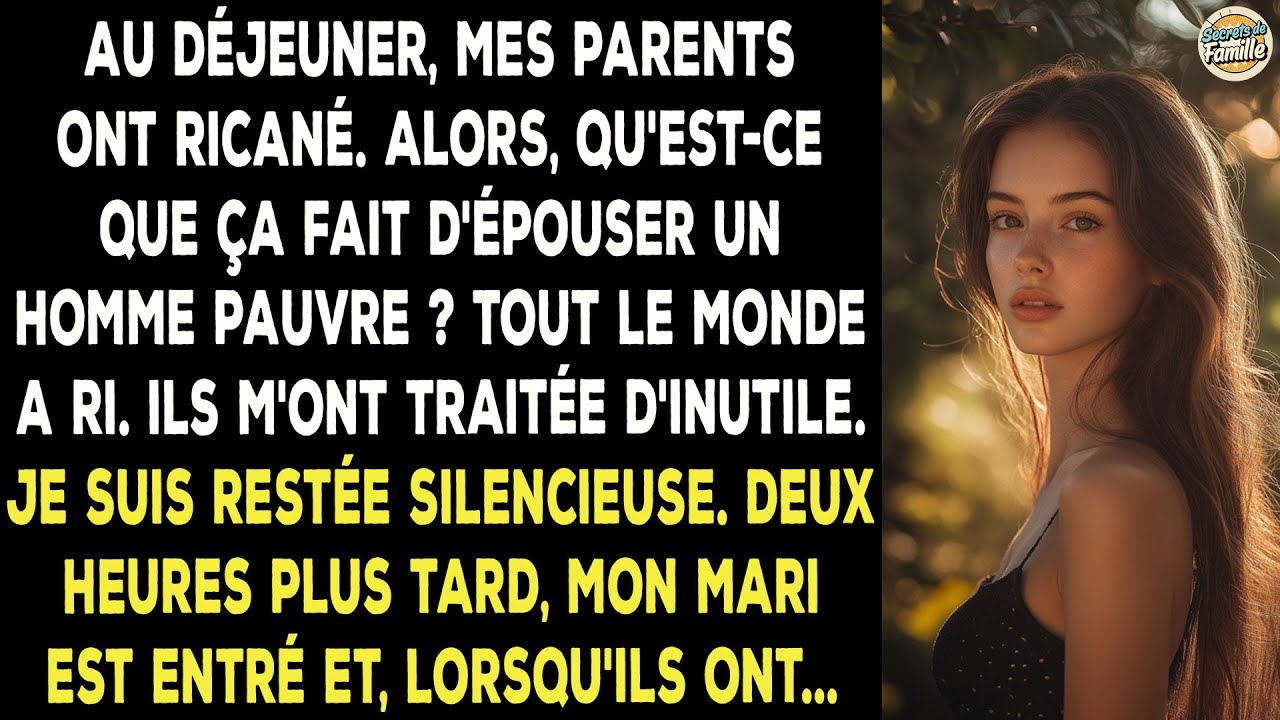 Mes Parents Se Sont Moqués De Mon Mariage… Puis Mon Mari Est Entré Et Les A Fait Taire
