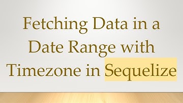 Fetching Data in a Date Range with Timezone in Sequelize