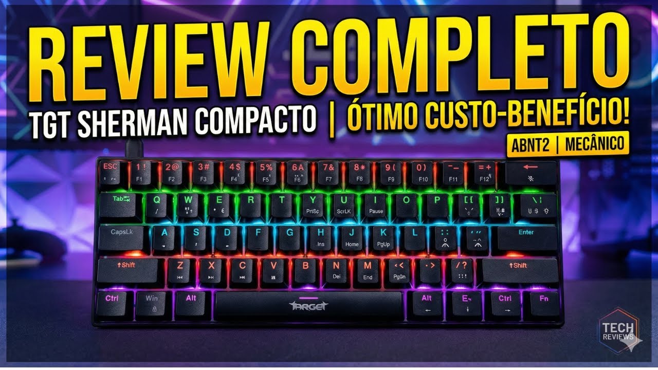 Teclado Mecânico Gamer TGT Sherman Compacto Vale a Pena em 2026 ? Review Completo!