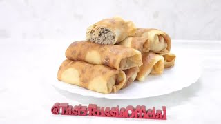 Блины с мясной начинкой.