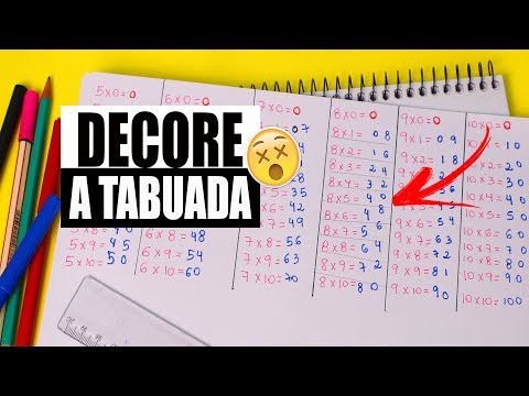 Tabuada de multiplicação, Tabuada de multiplicar, Aprender tabuada