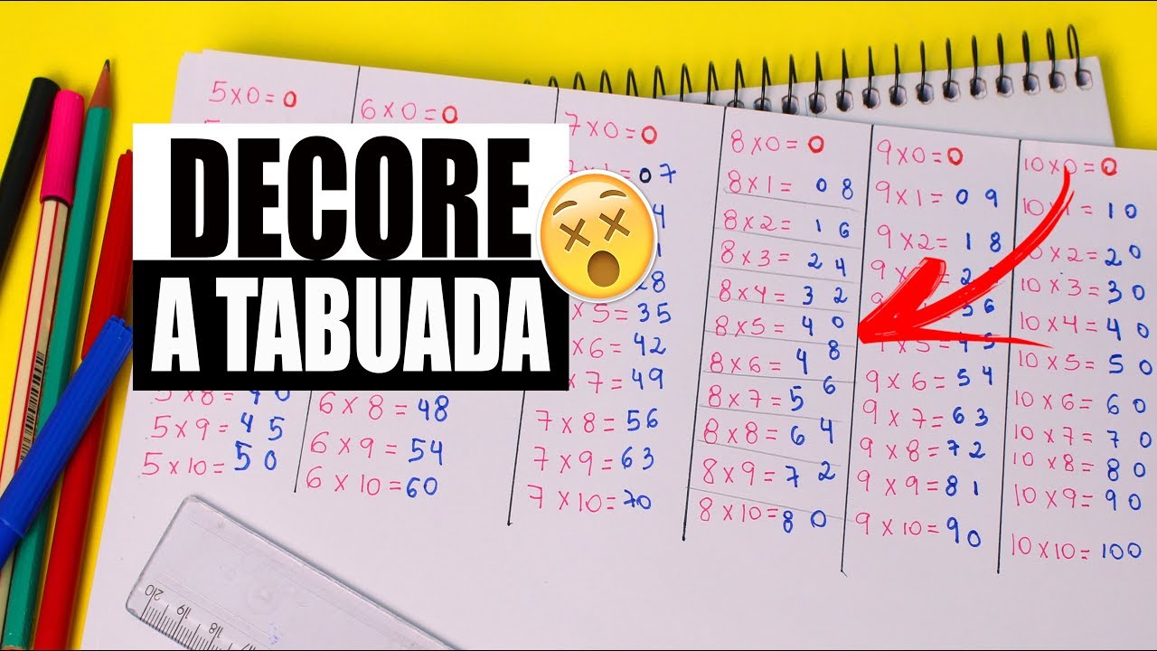 Como aprender a tabuada toda?