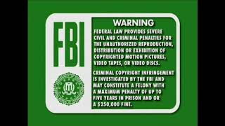 Green Fbi Warning Screens Disney Dvd