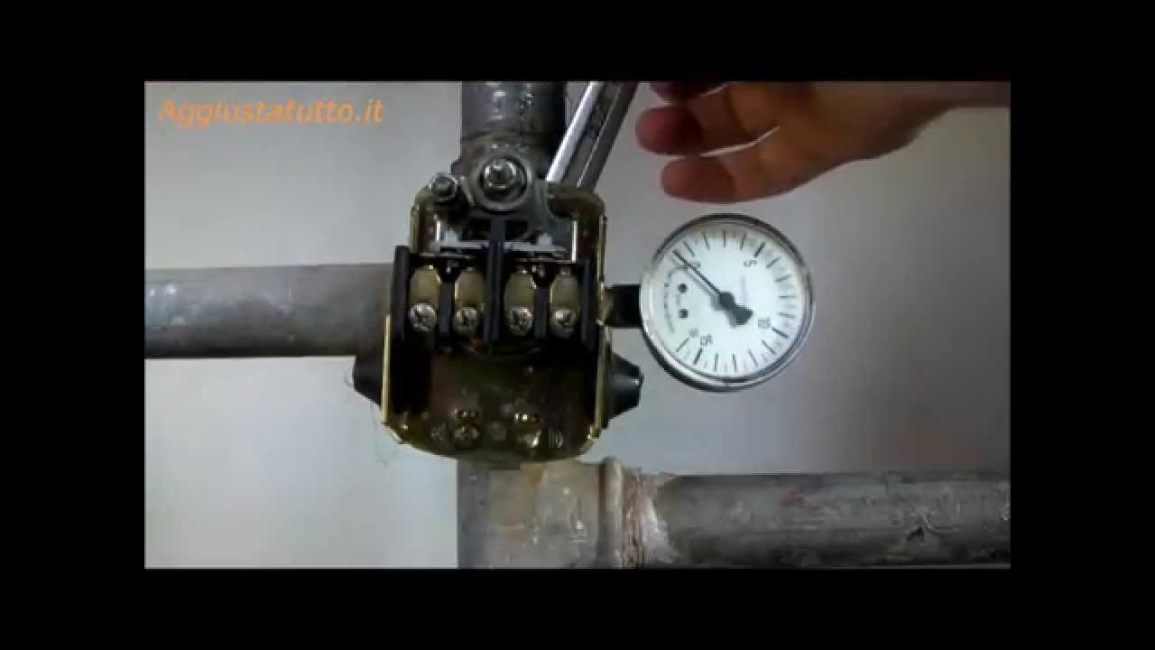 Pulizia del pressostato di unautoclave youtube Regolazione pressostato autoclave youtube
