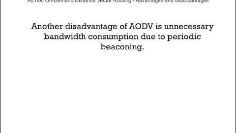 Loaded With New AODV Features