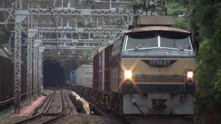 貨物列車 5094レ 2017/07/16 EF66-27 根府川駅