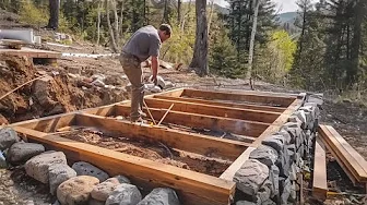 I Spent 45 Days Building a House of STONES and LOGS in the Forest