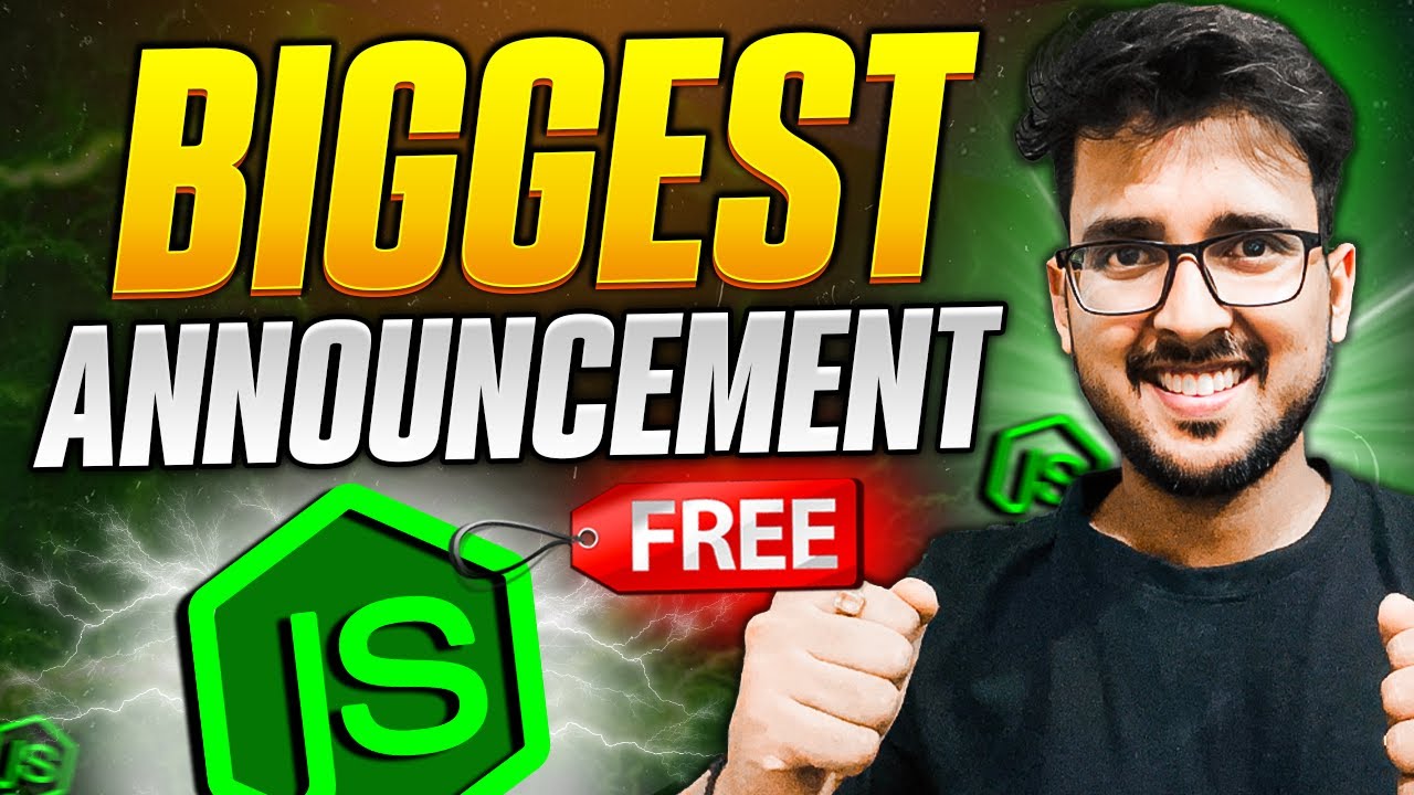 Big Announcement NodeJS Complete Course Launched New Nodejs Course Big announcement nodejs complete course launched new nodejs course