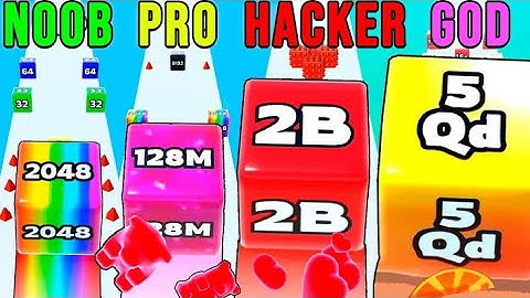 jelly run game 3D  // squad rp gameing/ NOOB VS PRO VS HACKER GAME