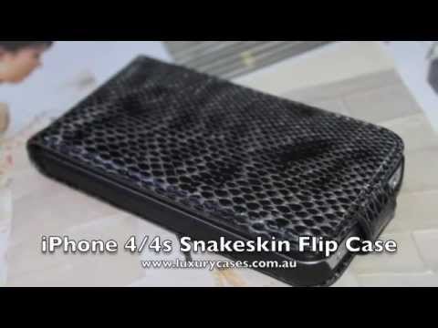 iPhone 4/4s Snakeskin Flip Case by Luxurycases.com.au