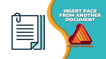 How to insert a page in affinity publisher from another document