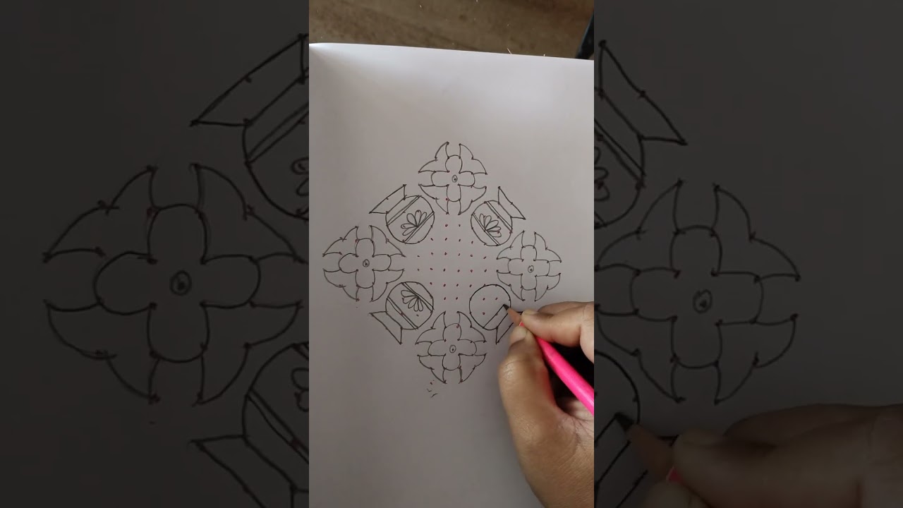 18*2*2 dots kolam sankarnthi muggulu Happy Pongal to all 