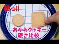 硬っ！クッキー？！おからクッキー硬さ比較　カフェプリムラ　訳アリ豆乳おからクッキー