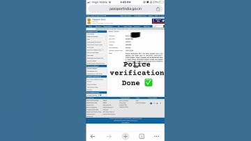 Passport Police verification Done ✅