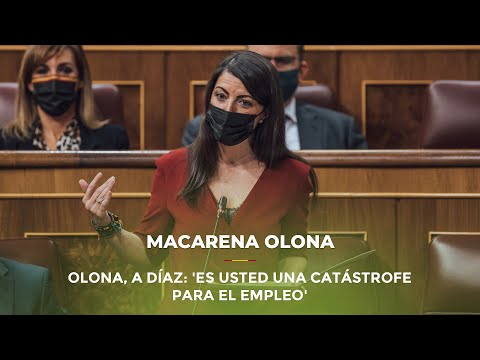 Olona, a Díaz: 'Es usted una catástrofe para el empleo'