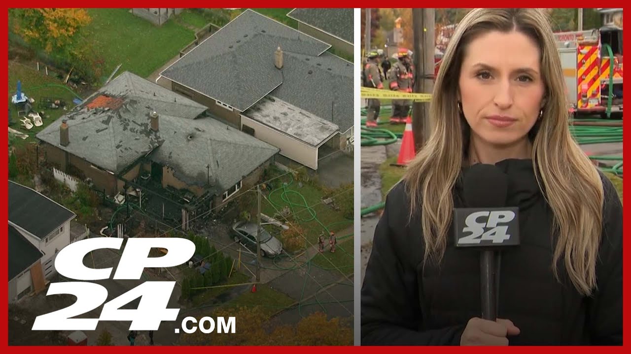 LIVE ON SCENE: 1 injured in house fire in Scarborough - YouTube