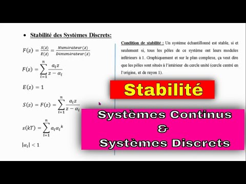 Stability Theory | Stability Conditions (tutorial) | Théorie de stabilité | Conditions de Stabilité