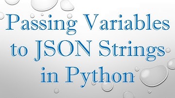 Passing Variables to JSON Strings in Python
