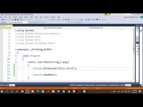 Print output with C# for beginners .NET Framework