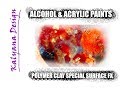 Alcohol and acrylic paints special effects on polymer clay 035