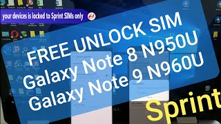 FREE Unlock SIM SPRINT | SAMSUNG Galaxy NOTE 20 NOTE 9 NOTE 8 NOTE 5  | UICC UNLOCKED | ALL SECURITY