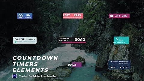 Premiere Pro Template: Countdown Timers Elements + Free Font