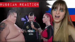 Russian 530lb man vs 140lb woman (Russian reacts) Worldstar hip hop