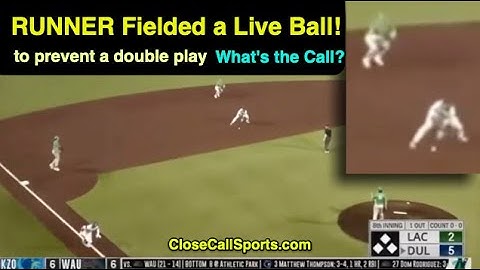 RUNNER Fields a Batted Ball to Break Up a Double Play: Is That Legal & What