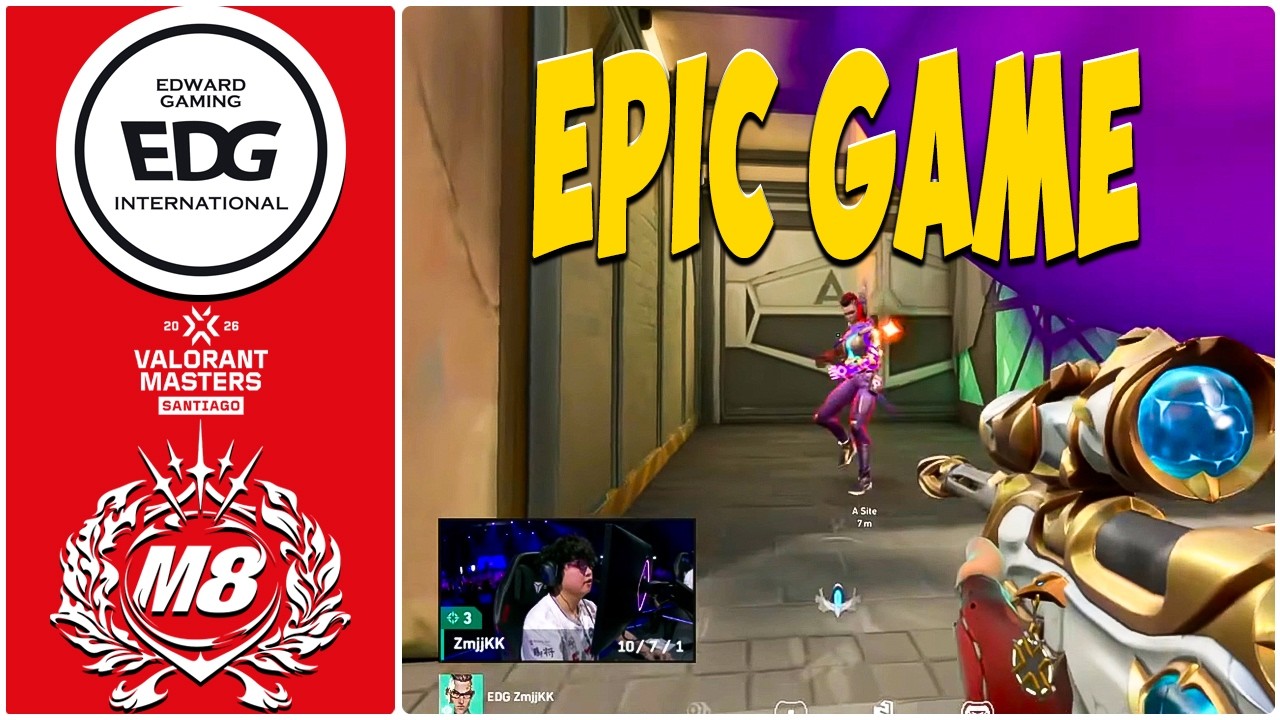 ZMJJKK vs MARTEEN! EDG vs Gentle Mates - HIGHLIGHTS - VALORANT Masters Santiago - M8 vs EDG | VCT