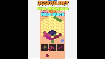 Hexa Block #365fun #games #hypercasual #gaming #html5 #gameplay #webgame #puzzle #webgl