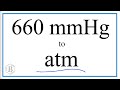 Pressure Conversion: mmHg to Atmospheres