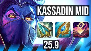 KASSADIN vs YASUO (MID) | 10/2/8, Legendary | KR Master | 25.9