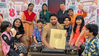 Mohd Danish Celebrating YouTube Golden Play Award with All Contestant of Super Star singer 2
