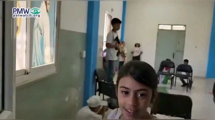 Palestinian kids play Martyrs shot by Israeli soldiers in drama class in PLO summer camp Fatah