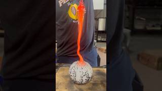 No no no!! #shorts #glassblowing #satisfying #pumpkin