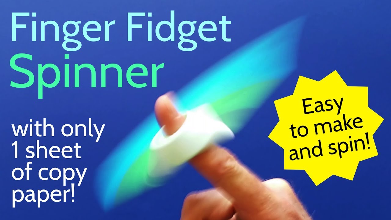 how to make a fidget spinner out of paper without bearings