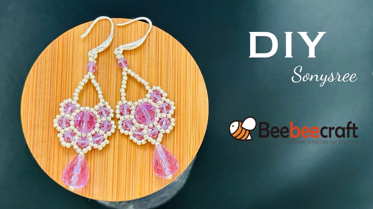 Beebeecraft Earrings || How to make Beaded Earrings - YouTube