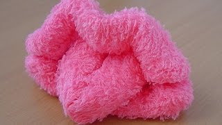 おしぼりで「ローリングストーンズのマーク」を作る方法。 You can make...