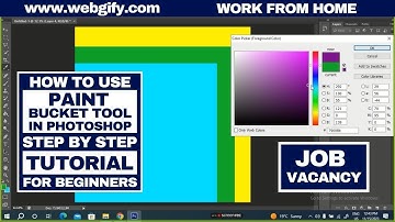 how to use paint bucket tool photoshop step-by-step tutorial for beginners #webgify work from home